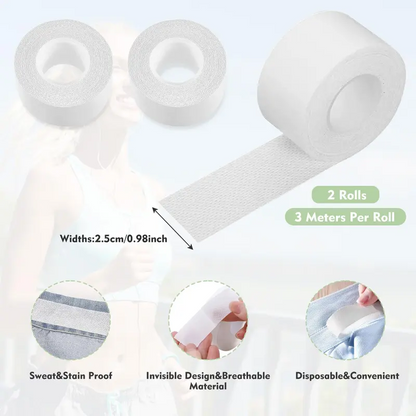 🔥Last Day 50% OFF🔥2 Rolls Invisible Sweat Pads & Collar Protectors for Shirts – Unisex Sweat Guard