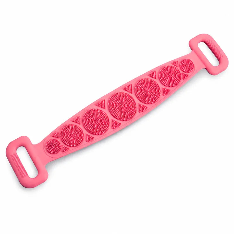 🛁 Double-Sided Silicone Back Scrubber-Easily exfoliate dead skin