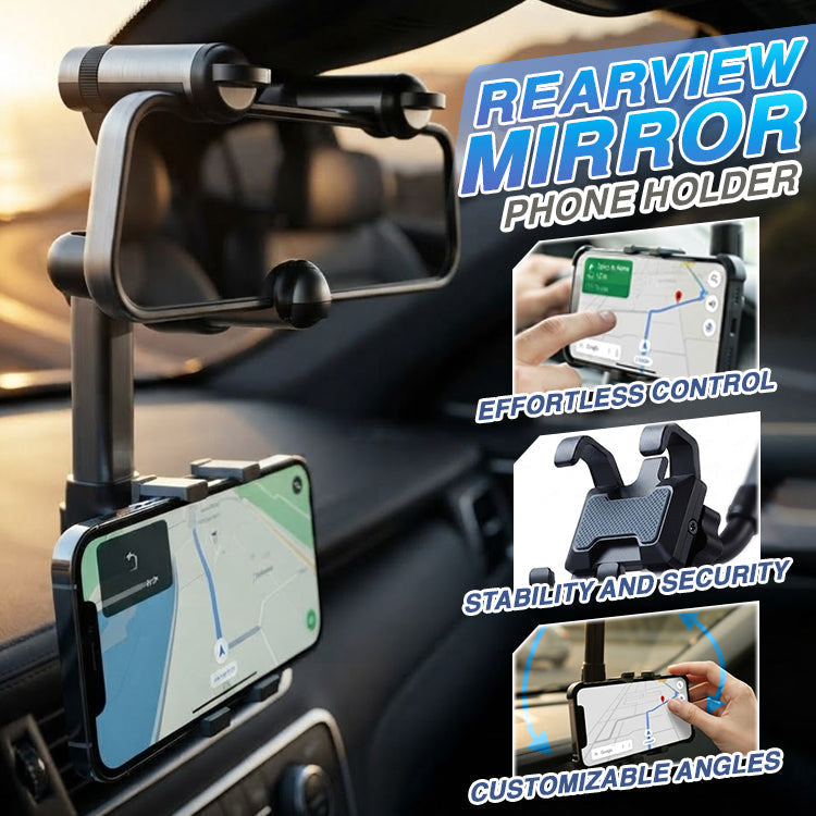Rearview Mirror Phone Holder