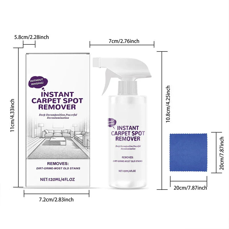 🥳2026 HOT SALE🥳💞50K+ SOLD!☕️🧼 50% OFF! Powerful Carpet Stain Remover – No harsh fumes, hypoallergenic. Fast‑drying formula. Spray, wait, wipe – done. Restores carpet like new. 🏡💚